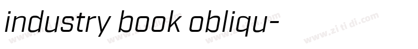 industry book obliqu字体转换